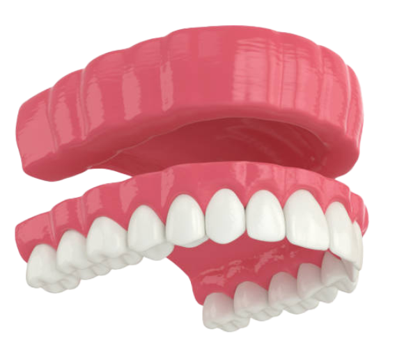 image of how full dentures are installed - dentaluxe